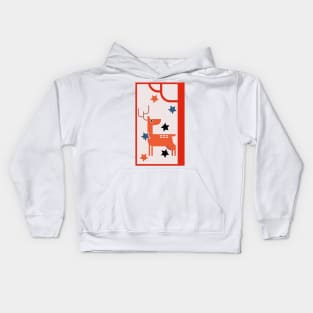 Deer with Maple Kids Hoodie